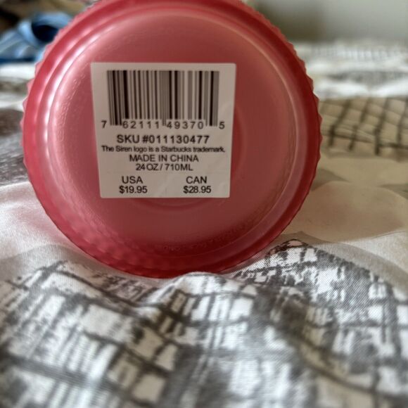 Starbucks 2022 Pink Lemonade Soft Touch Studded Cold Cup Tumbler 24oz - Picture 2 of 4